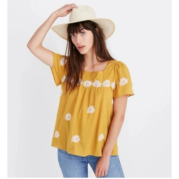 Madewell Tops - Madewell Embroidered Floral Top